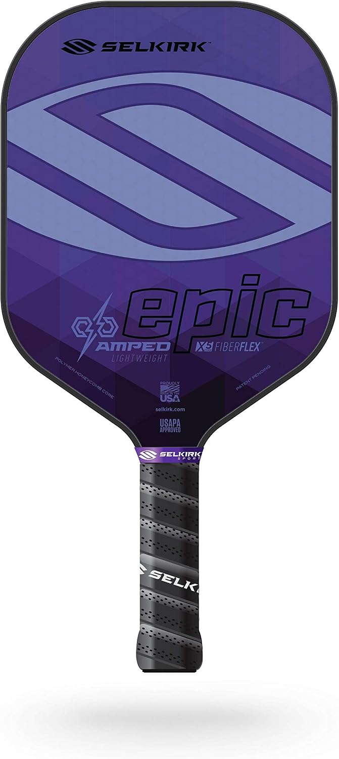 Selkirk Amped Pickleball Paddle | Fiberglass Pickleball Paddle with a Polypropylene X5 Core | Pickleball Rackets Made in The USA