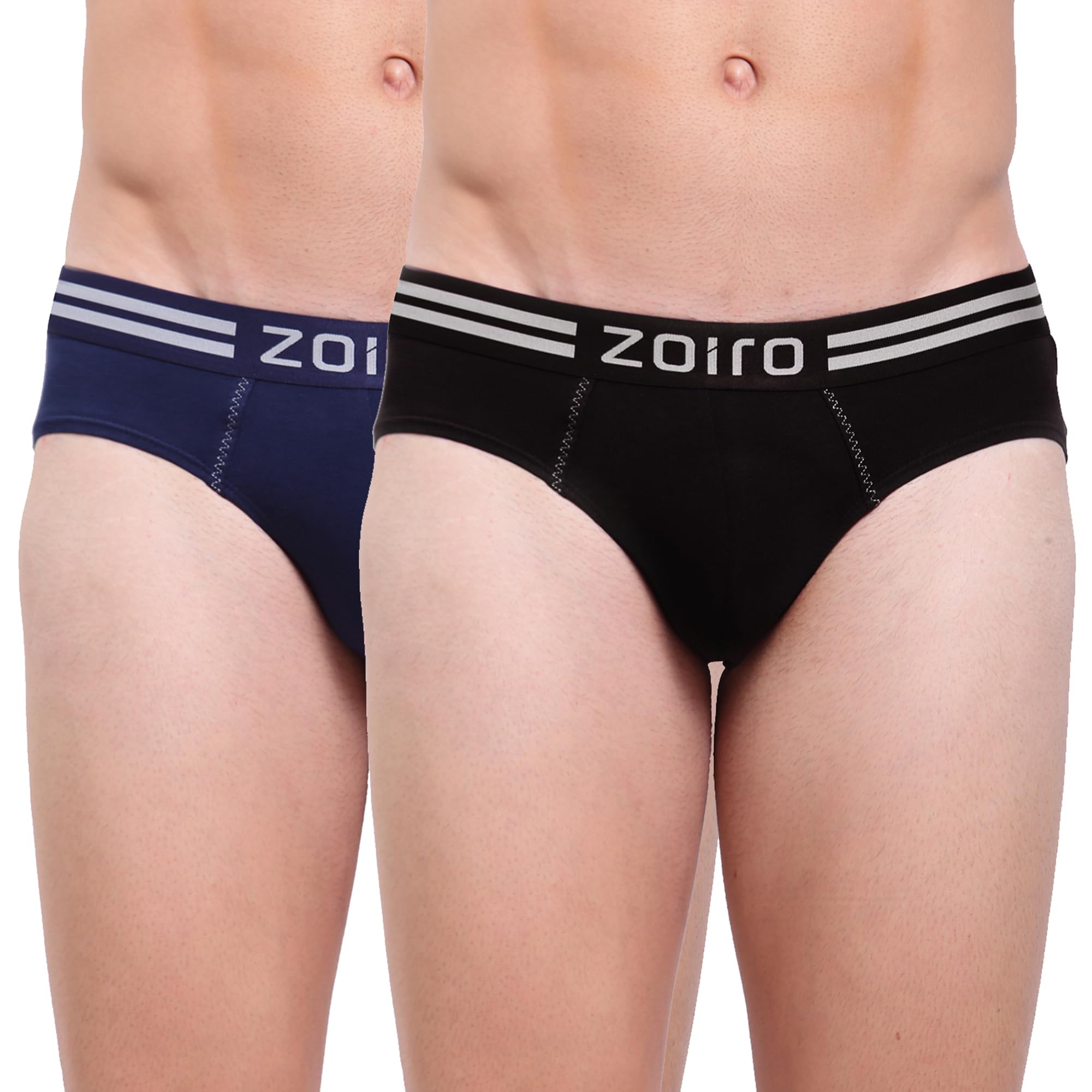 zoiro Men Cotton Blend Solid Soft Classic Brief (Pack of 2)-picture-27