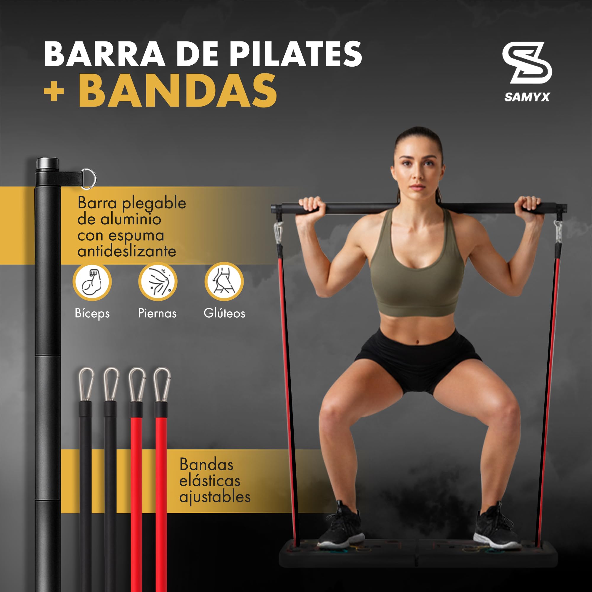 Tabla de Ejercicio en Casa - Tabla de Flexiones Calistenia Gym en Casa - Flexiones Push Up Abdominales Pilates - Ejercicio Multifuncional - Incluye Guia Ejercicios Instrucciones y Rutinas en Español