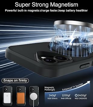 Diverbox マグネット式 iPhone 17用 ケース スリム - グレー
