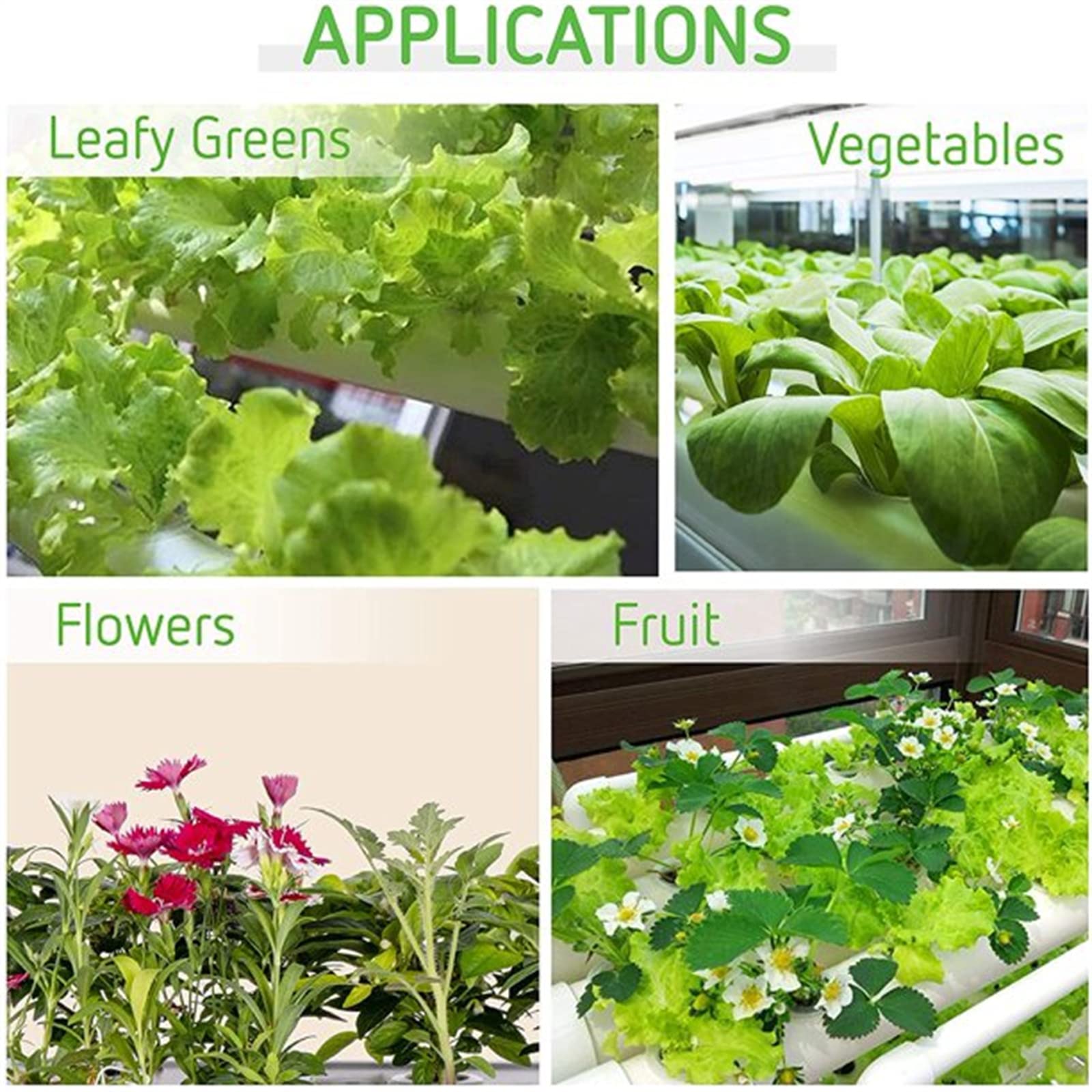 Kit de cultivo hidropónico de PVC para sistemas de cultivo hidropónicos, tubo de jardín, kit de 3 capas, 108 agujeros, 12 tubos, sistemas de cultivo de plantas sin tierra, con esponja y bomba de agua