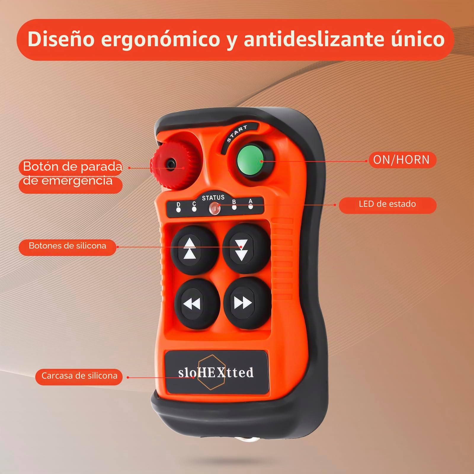 4 canales Botón Mando a distancia inalámbrico de grúa 220V Radio Transmisor y Receptor para polipasto eléctrico de cadena Cabrestante Puente grúa Controlador