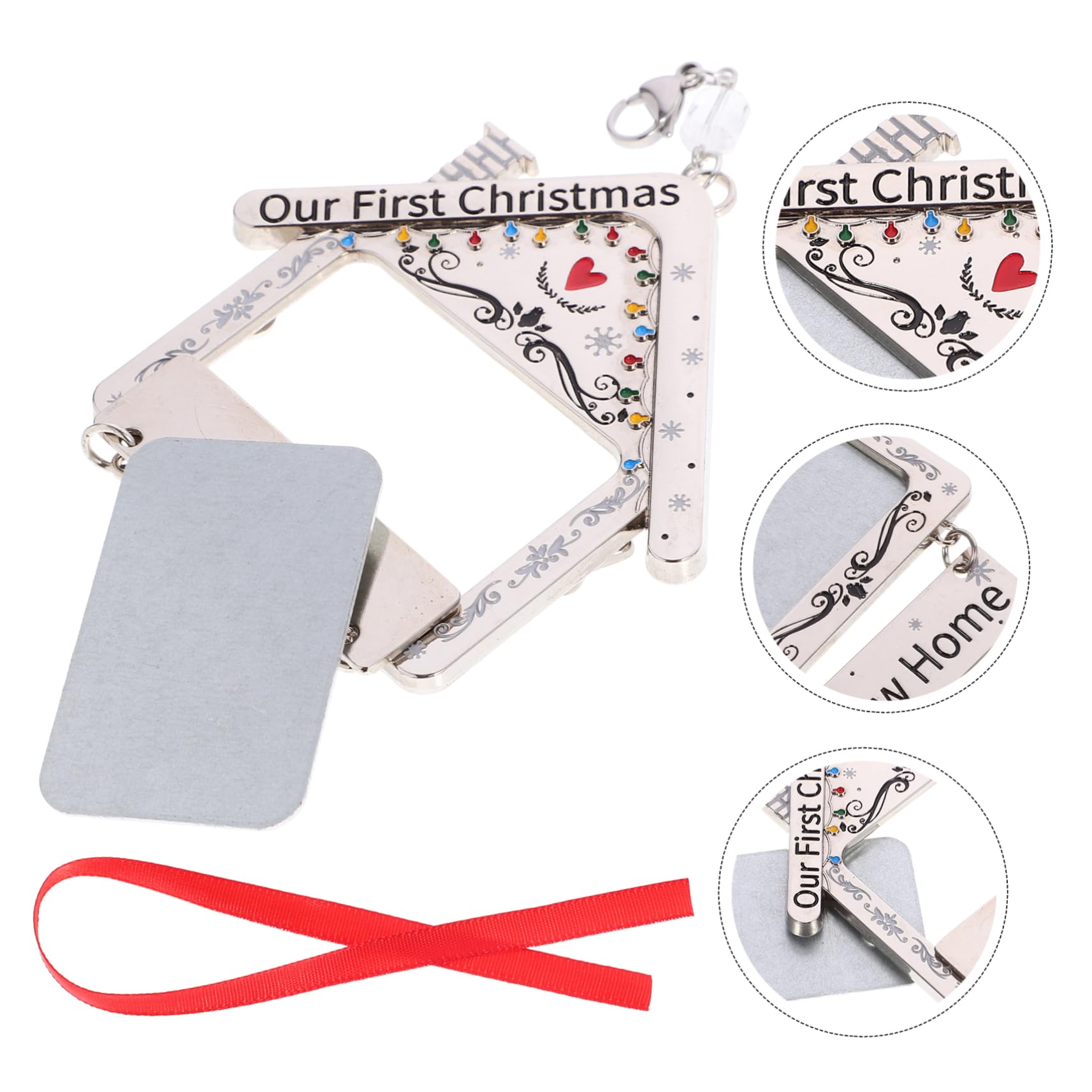 TOPBATHY 5St Weihnachtsfotorahmen Neue hausschmuck für Weihnachten Weihnachtsbaumkugel Weihnachtsdekorationen Christmas Tree Ornaments Bilderrahmen Bildverzierung personalisierte Anhänger