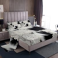 Vista 43 de jejeloiu Sea Turtle Sheet Set Ocean Creature Themed Sheets with Deep Pocket Fitted Sheet Sea Underwater World Bed Sheets Set Bed Reptile Tortoise