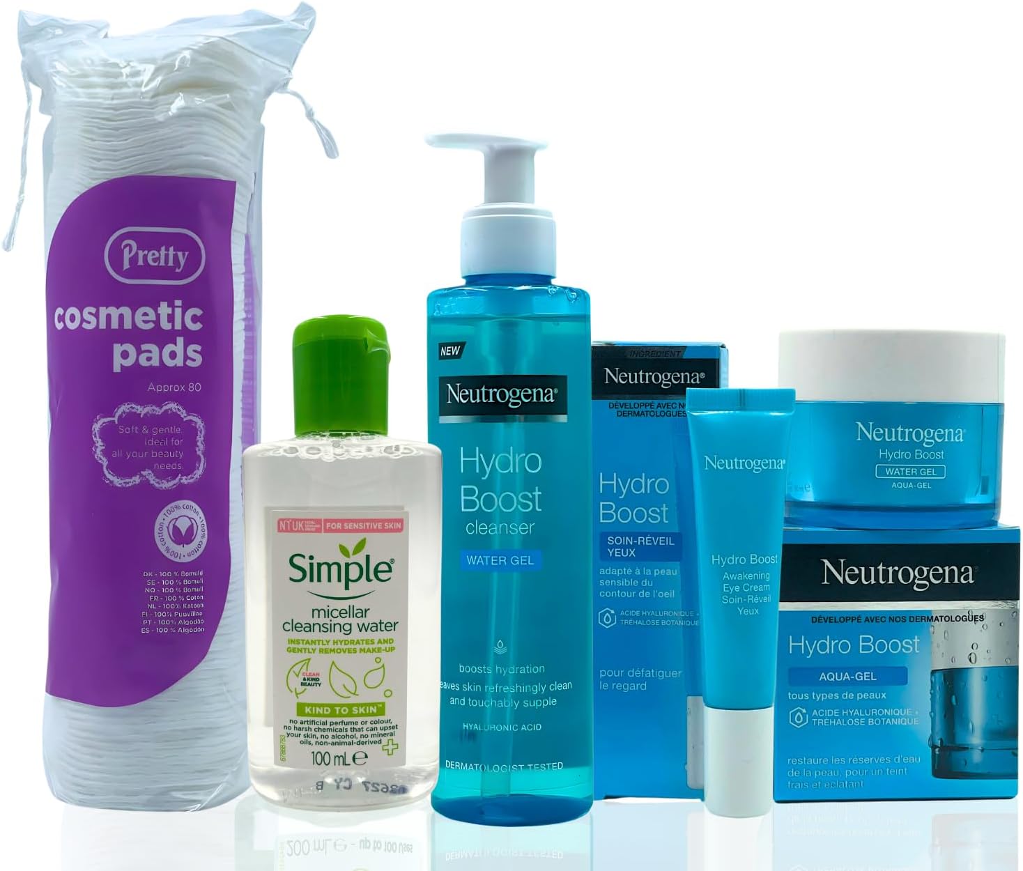 Neutonic Complete Face Skincare Set – Full Facial Cleansing & Moisturiser Kit with Awakening Eye Cream – Hydration Bundle for Skin Care