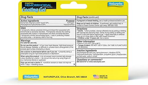 Miniatura 5 de Natureplex Gel refrescante anestésico hemorroidal con aloe calmante (paquete de 6)