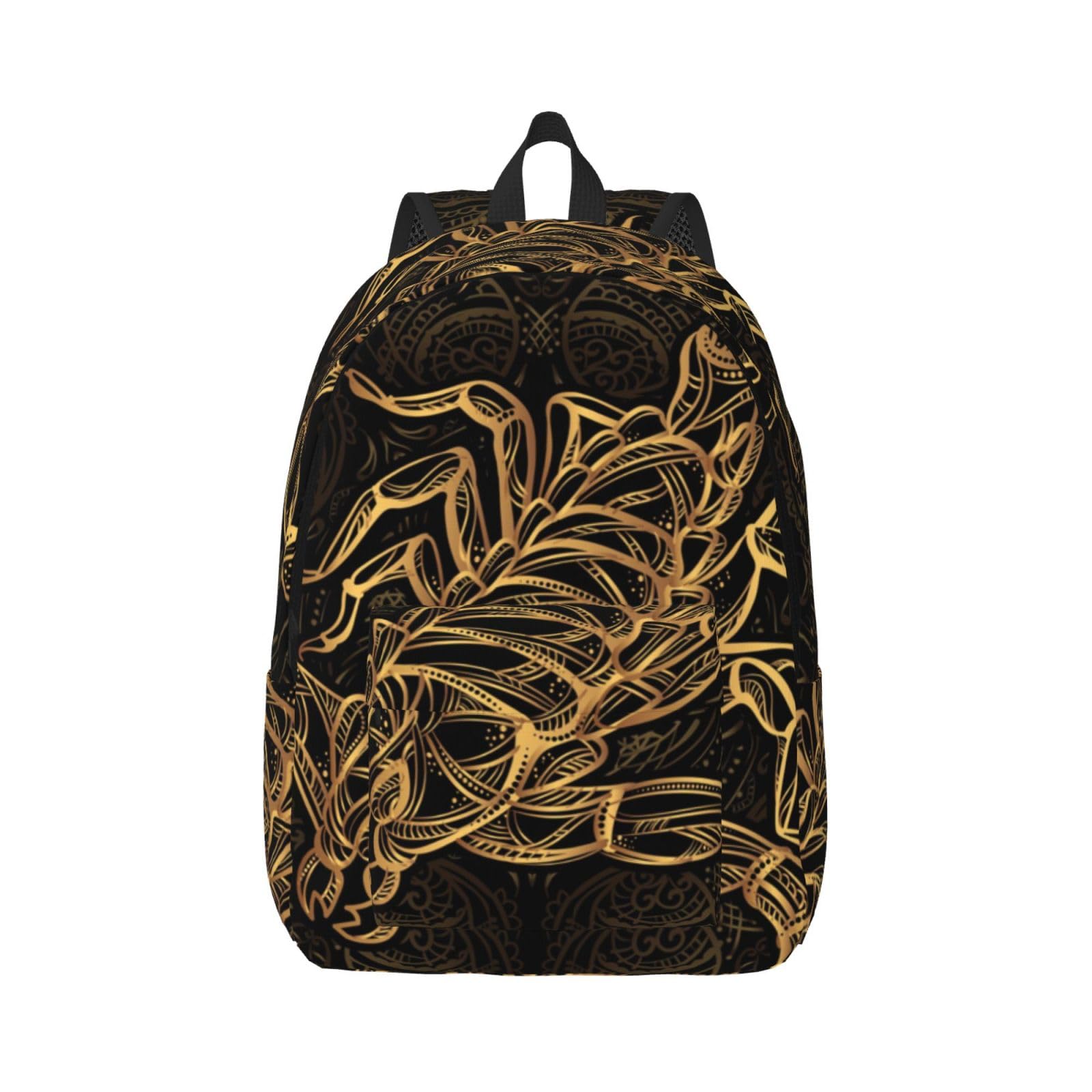 Sac à dos de sport imprimé scorpion doré compact et confortable - 8
