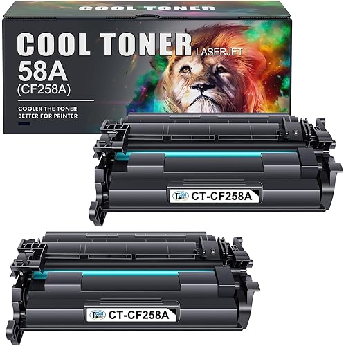 Cool Toner 58A CF258A Black Toner Cartridge Replacement for HP 58A CF258A Toner for HP Laserjet Pro M404n M404dn MFP M428fdw M428fdn M428dw Printer Ink 2-Pack