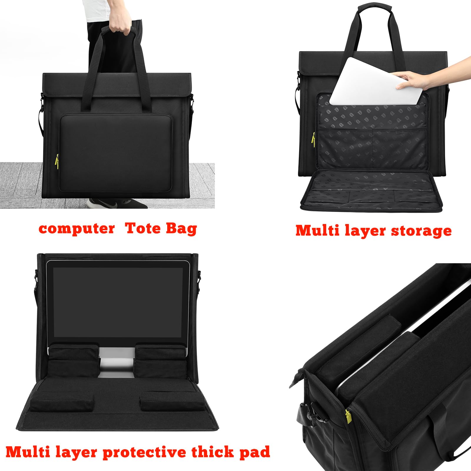 Bolsa de transporte de nailon compatible con iMac, bolsa de almacenamiento de viaje (bolsa de 24 pulgadas)