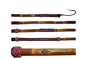 FISHSCALE GAFF Co. Calcutta Bamboo Fish Gaff, Wrapped in Cord Deckhand-Style with Turkshead Knots