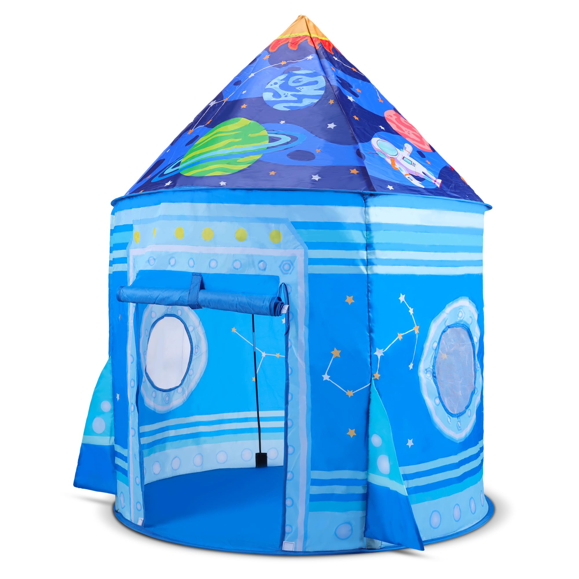Opret Tienda Campaña Infantil, Carpa Infantil Plegable, Castillo Espacial Plegable, Regalo para Niños con Bolsa de Transporte para Interior y Exterior Adecuado Niños de 1 a 12 Años