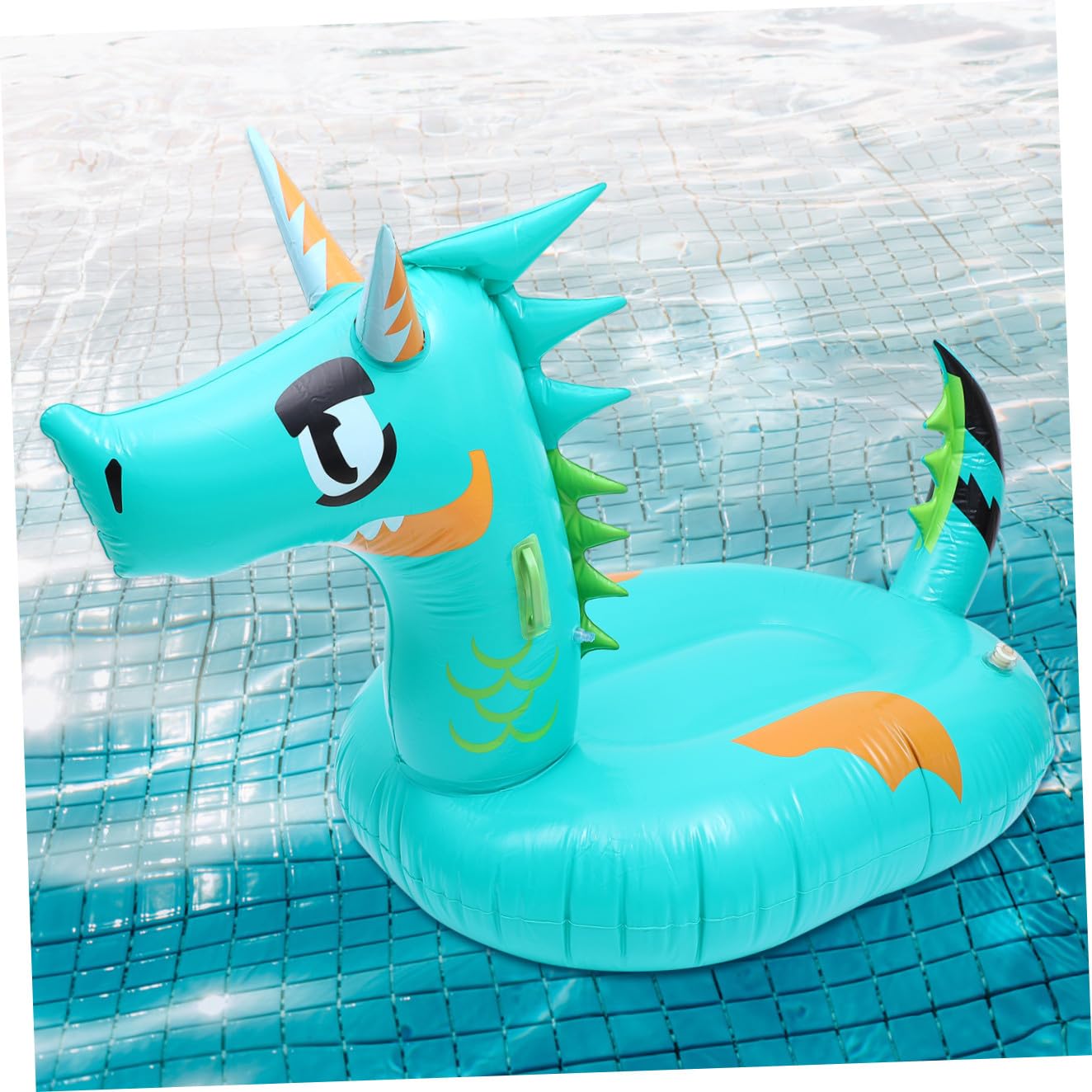 VICASKY Aufblasbare schwimmende Reihe Schwimmbad aufblasbares Bräunungsbecken schwimmmatratze schwimm matratze Schwebendes Bett in Drachenform aufblasbare Schwimmmatte Umweltschutz-PVC