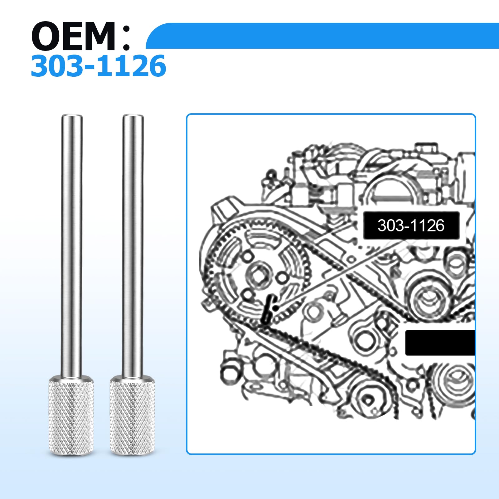 RUIZHI Lot de 10 outils de verrouillage d'arbre à cames pour moteur diesel 2,7 L, 3,0 L, 5,0 L, V6 (par exemple pour modèles Land Rover et Jaguar), OEM 303-1117, 303-1116