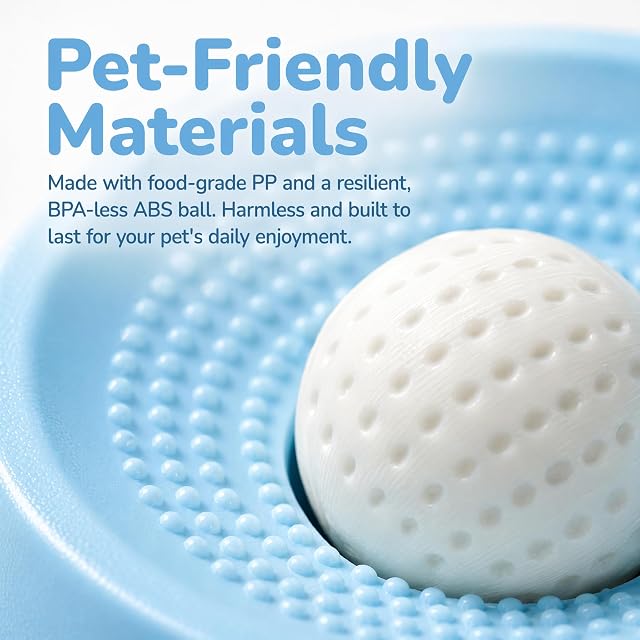 Foto 3 de 8 de BXUUXA Cuenco para Lamer Perro Lick Bowl Anti Ansiedad Slow Feeder Bola Giratoria Antideslizante 100ml…