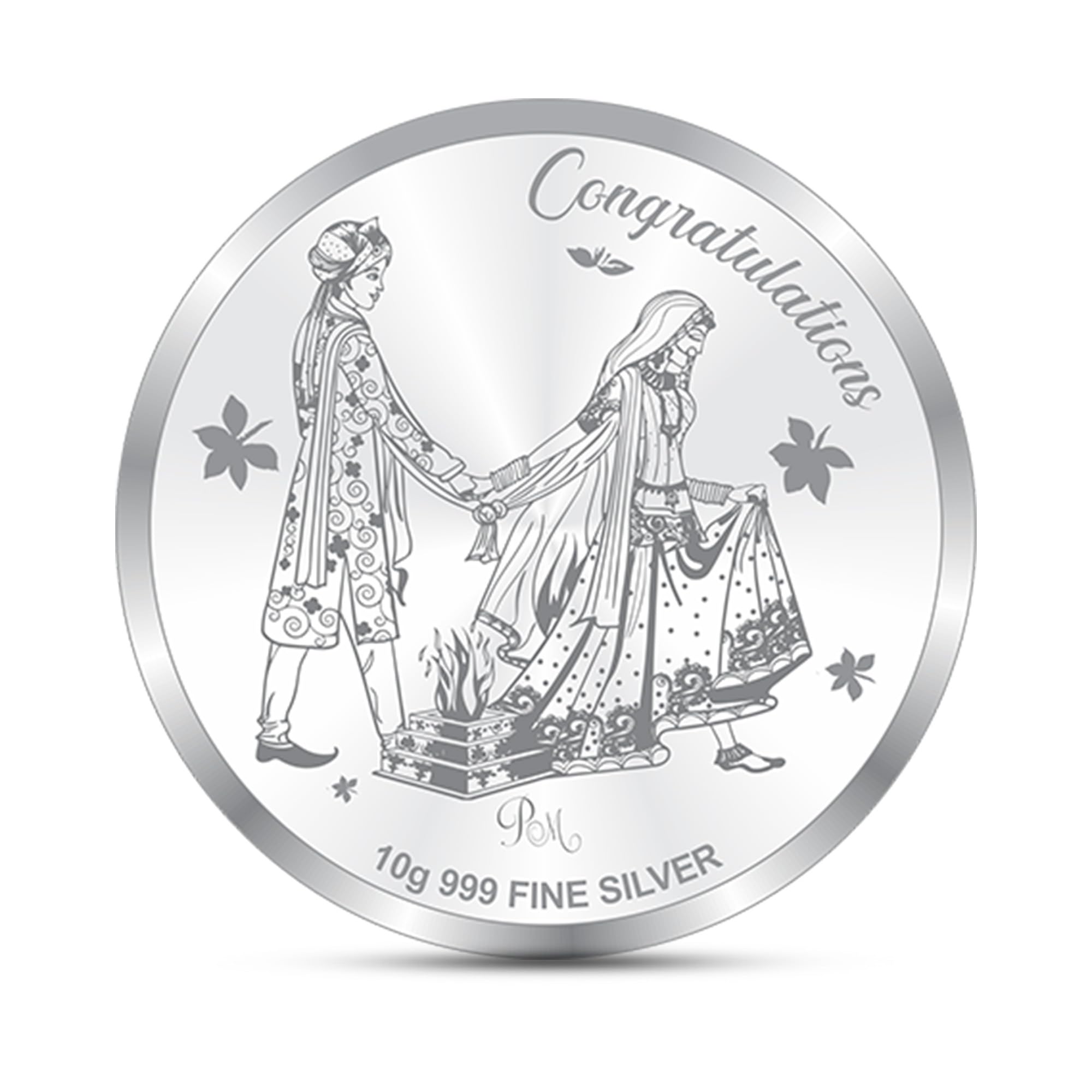 Acpl Precious Moments 10 Gram Coin with Gift Box | BIS Hallmarked 999 Pure Silver | Celebrate Eternal Bonds with Our Exclusive Wedding Silver Coin