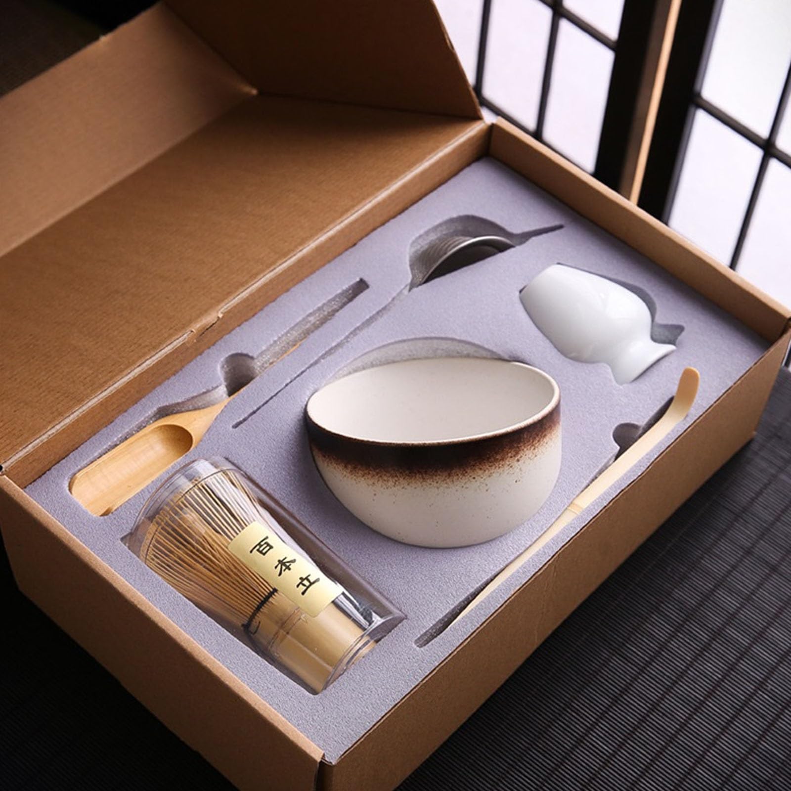 6 Szt Zestaw Do Herbaty Matcha, Trzepaczka Matcha, Matcha Miska, Tradycyjna łyżka, łyżeczka Do Herbaty, Przesiewacz, Uchwyt Na Trzepaczkę, Matcha Zestaw (Material : A)