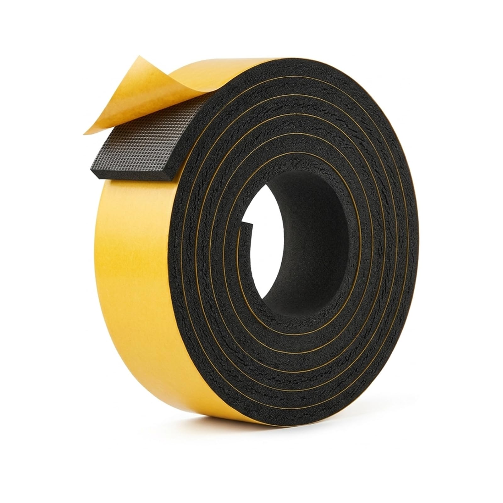 XLTBOMS 2 M Black Foam Rubber Tape,Self Adhesive Foam Strip - 50 mm Wide - Neoprene Tape Self Adhesive - 10 mm Thick,Anti-Vibration,Anti-Collision,SoundProof Gasket Seal for Door Window Car Furniture