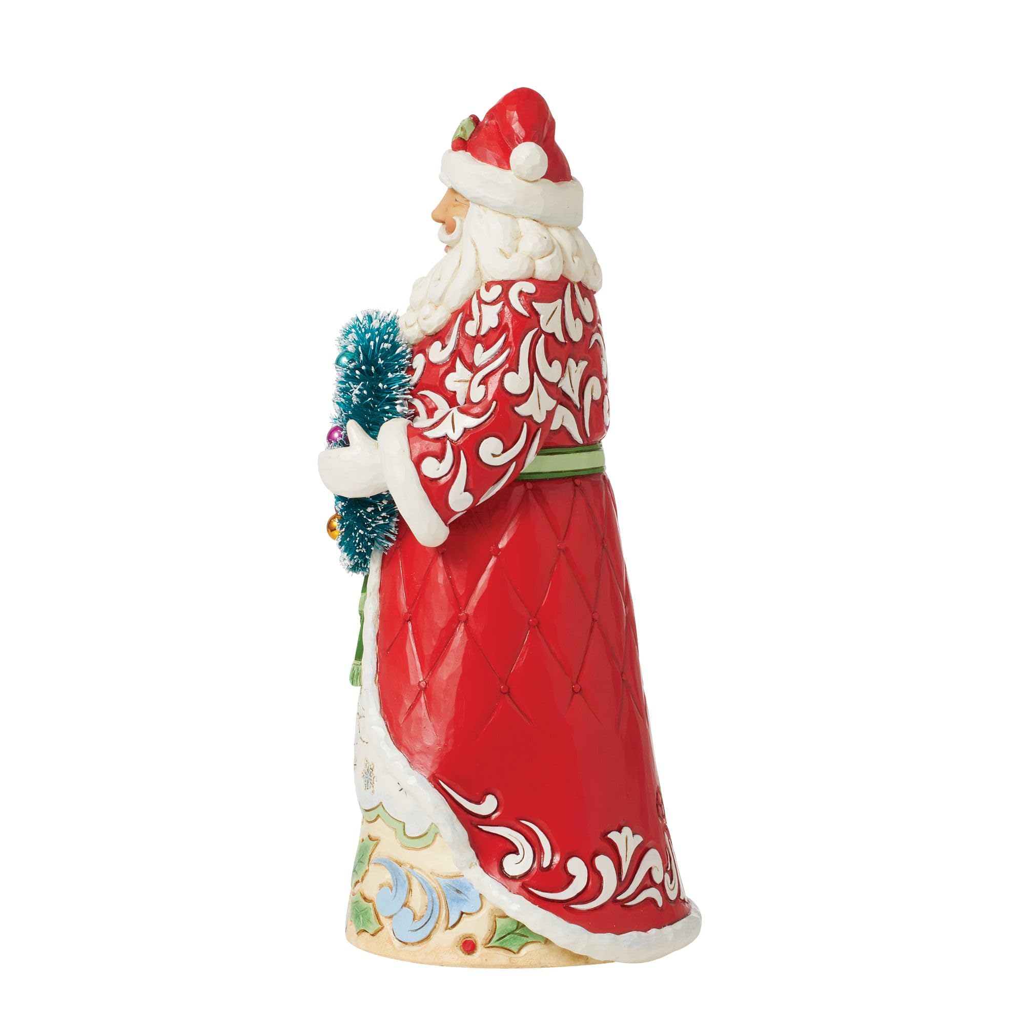 Enesco Jim Shore Santa With Sisal Wreath Figurine, Multicolor, height 23cm - Image 2