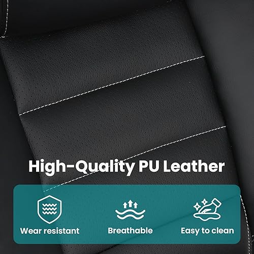 Miniatura 8 de Silla de oficina ejecutiva grande y alta, 400 libras para personas pesadas, silla de escritorio ergonómica para computadora con soporte lumbar y