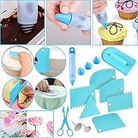 Vista 6 de Cake Decorating Tools Supplies Kit - 368Pcs Baking Supplies with Storage Case for Beginners - Icing Piping Bags and Tips Set For Cookies, Cupcake &