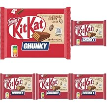 Nestl  KitKat ChunKy Classic Chocolate Bar Crispy Bar with Milk Chocolate and Crispy Waffle Pack of 5 4 x 40 g