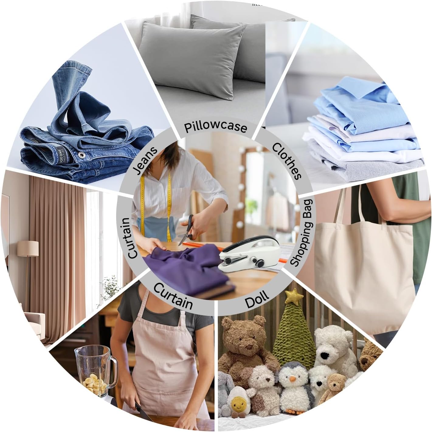 Handheld Sewing Machine, 2-Speed Electric Mini Sewing Device for Beginners, Portable Sewing Machine with Complete Kit for Home DIY, Travel & Emergency Repair - Image 3