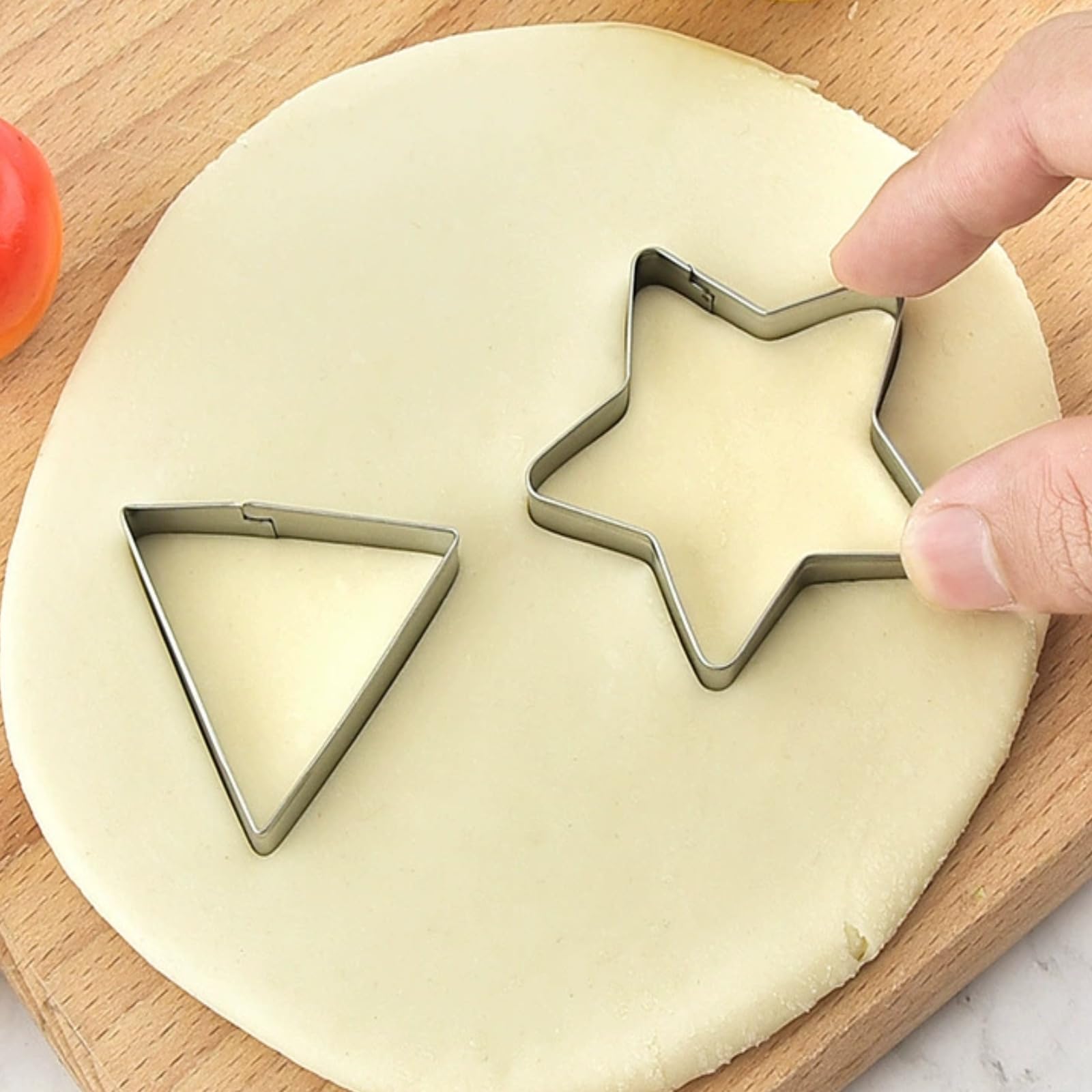 Korean Dalgona Candy Making Kit - 12pc Stainless Steel Sugar Cookie Cutters, Korean Drama Inspired Baking Tools (Circle/Triangle/Umbrella/Star), Baking Challenge Game Tools