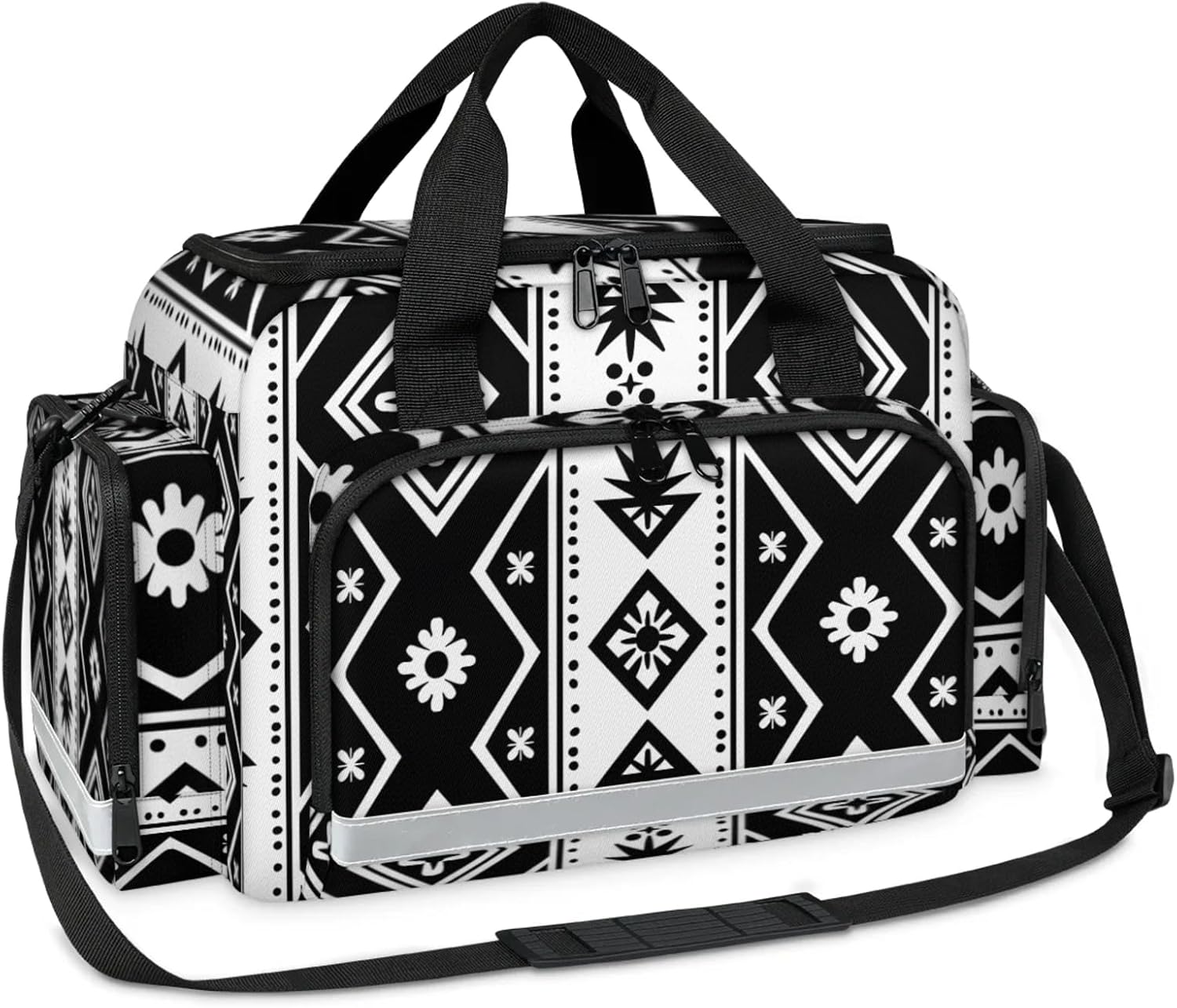 First Aid Bags Empty, Geometry Aztec Pattern Emergency Bag First Aid Kit Multiple Compartment Kit Carrier On Call Trauma Bag for Paramedics Emergency Medical Supplies Kit
