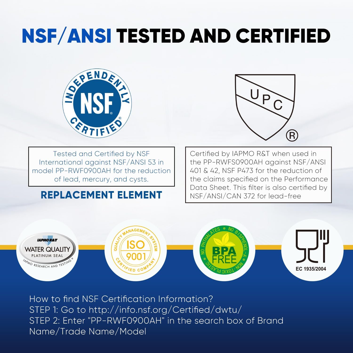 PUREPLUS UKF8001 NSF/ANSI 401, 53, 42 & NSF P473 Certified Replacement for Maytag UKF8001P, EDR4RXD1, Everydrop Filter 4, PUR 4396395, UKF8001AXX-200, UKF8001AXX-750 Refrigerator Water Filter, 3Pack