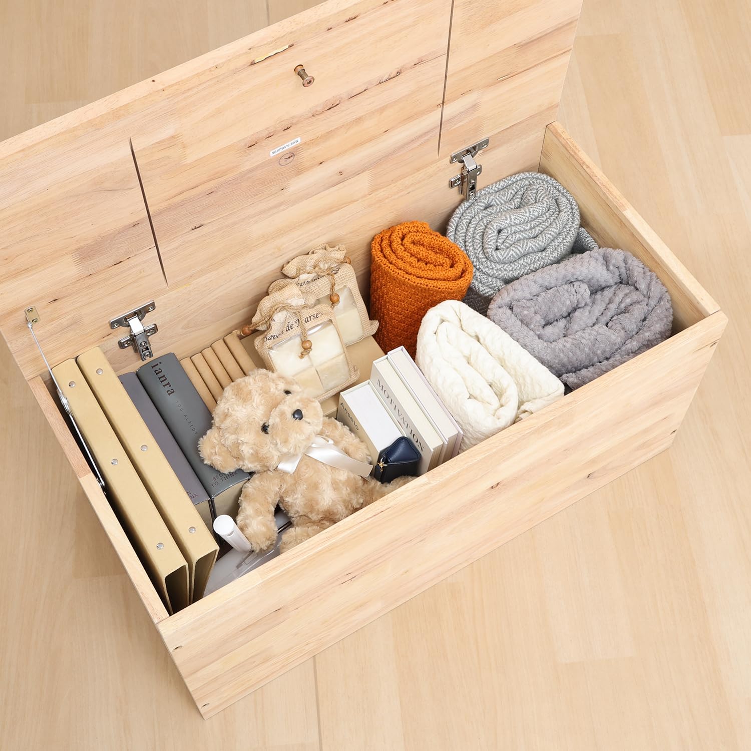 不二貿易(Fujiboeki) Fuji Boeki 37815 Free Combination Tatami Series Wooden Storage Bench, Width 31.5 x Depth 15.7 x Height 15.4 inches (80 x 40 x 39 cm), Natural