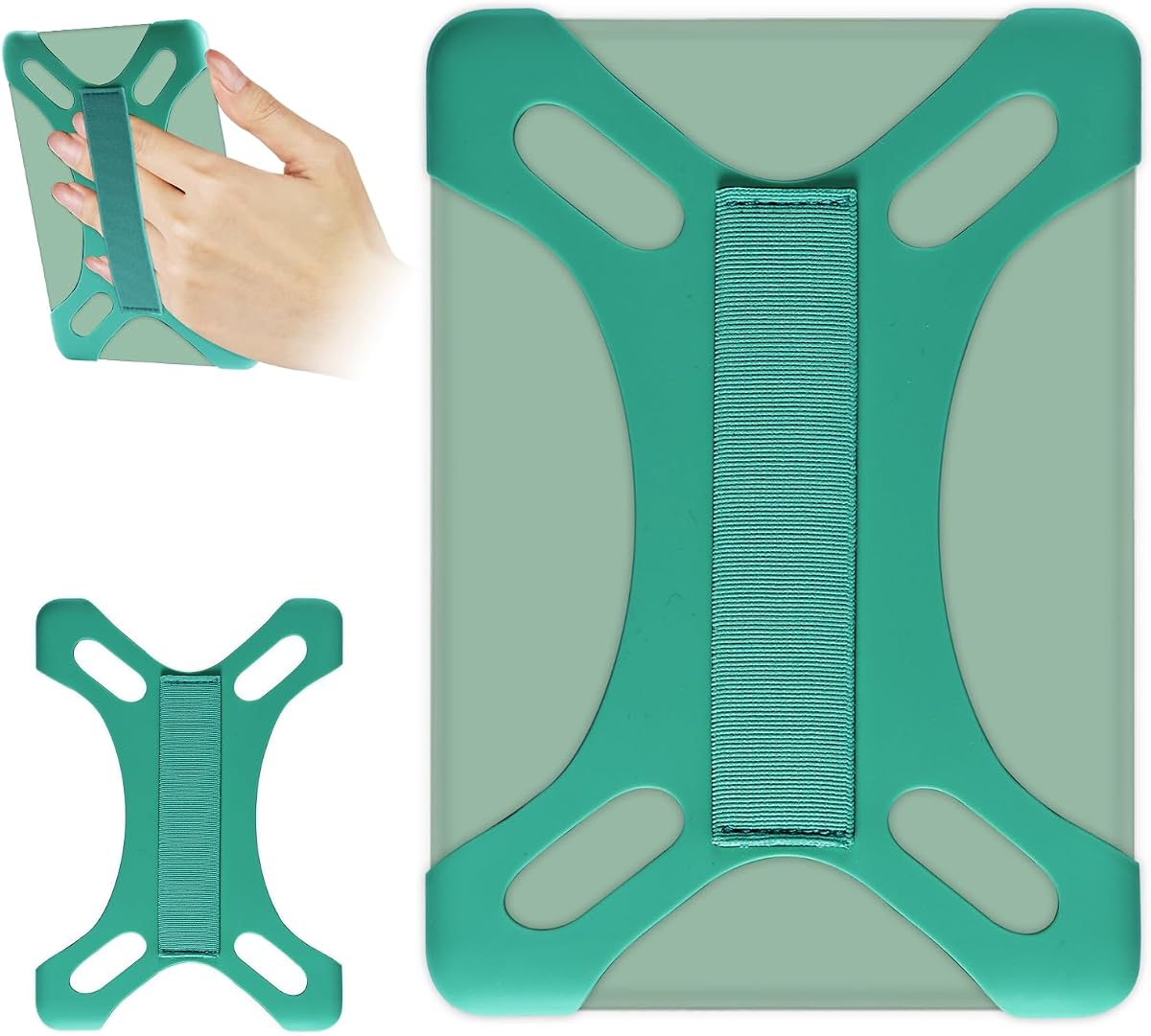 HoYiXi Universal Case for 6 inch Kindle eReader Compatible with Paperwhite(2015/2018)/Pocketbook and Tolino/Kobo Clara HD,for 6'' eReader with High Elasticity Hand Strap,Dark Green