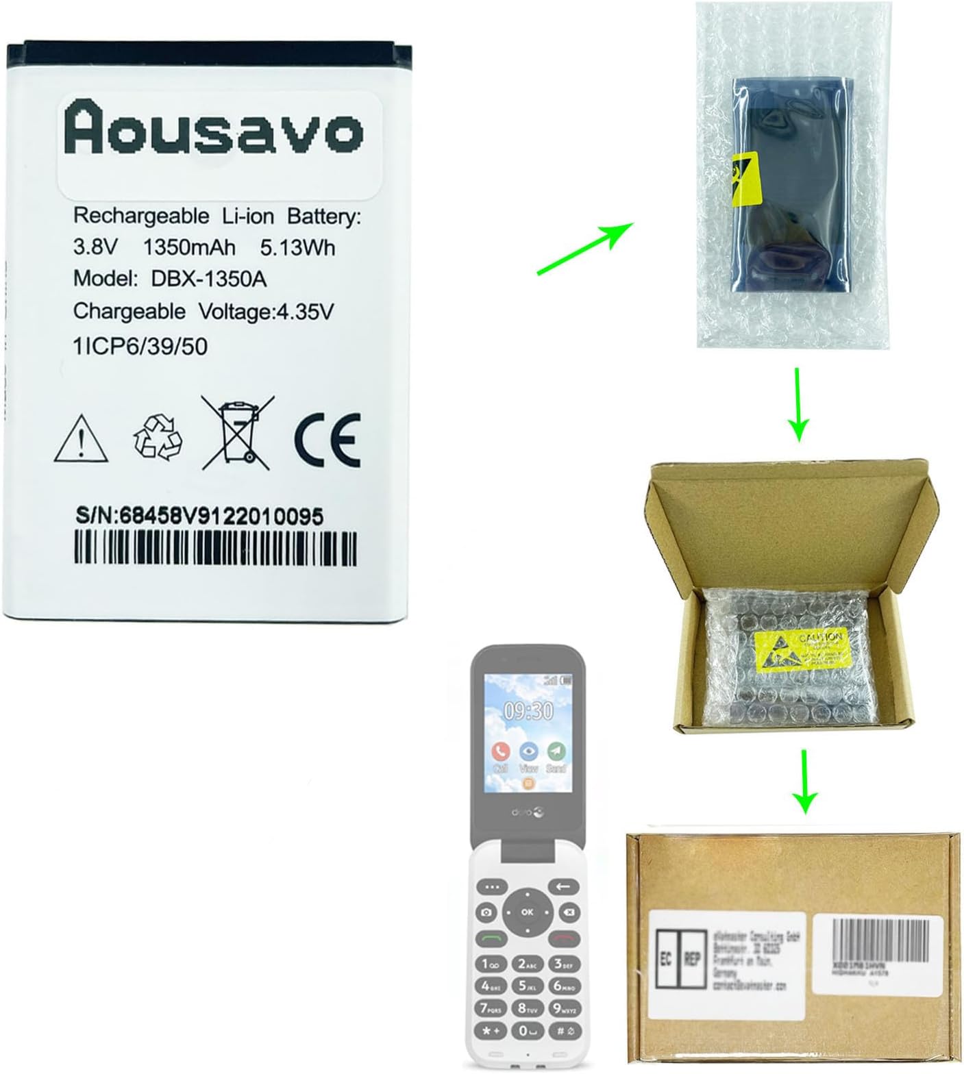 Batterie pour Doro 1350/1360/1361/2414/2424 Amazon.fr HighTech