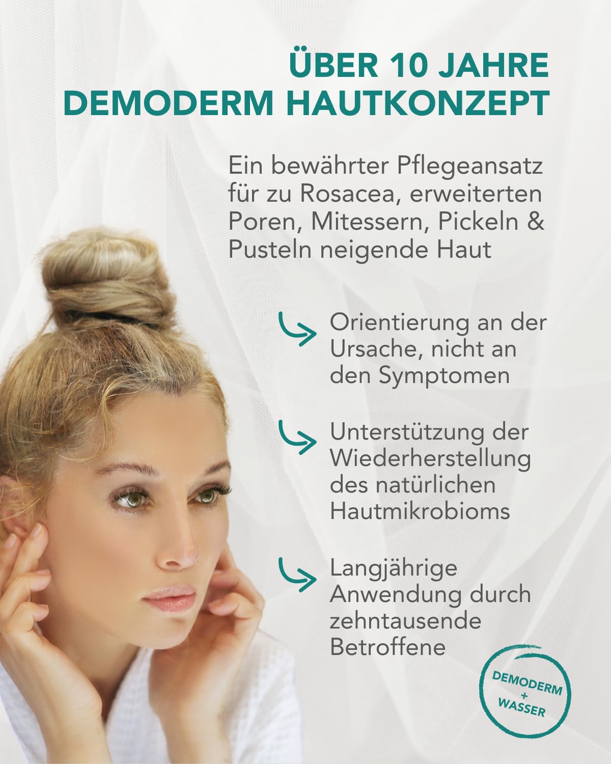DemoDerm Rosacea Intensiv-Creme – beruhigende Systempflege bei empfindlicher, zu Rötungen neigender Haut | Mit Zink & Schwefel, Made in Germany (30 g)