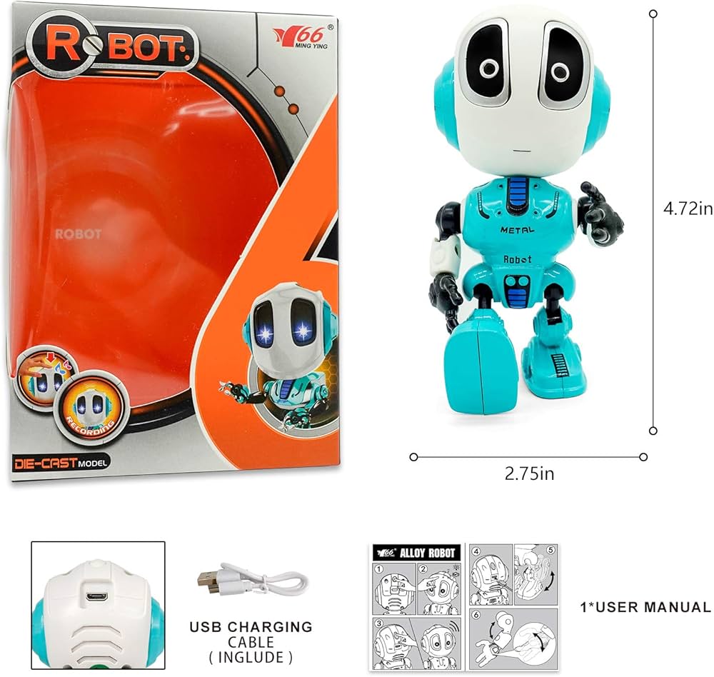 MING YING 66 Talking Robot for Kids Toys - Robot Toys That Repeats