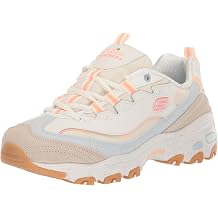 Skechers Womens DLites Bold Views Sneaker | Air-Cooled Memory Foam Insole, Cushioned midsole with flexible outsole, Sporty fashion sneaker with a lace-up front