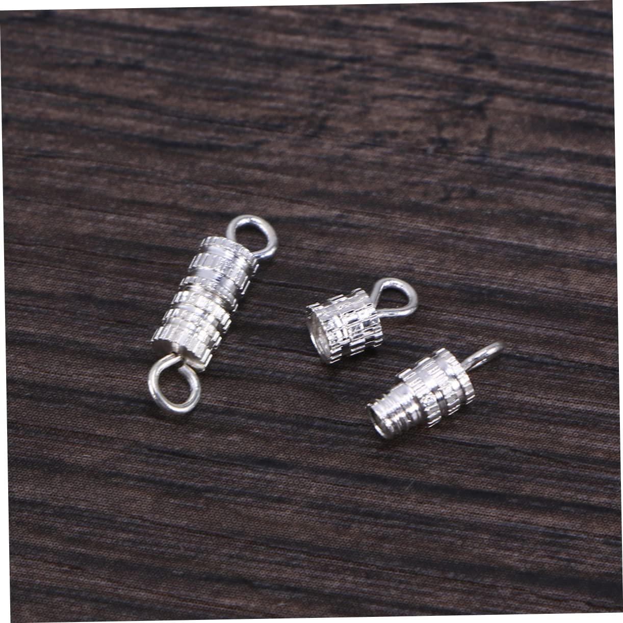 Cuivre Fermoir à Vis Cylindrique 20 Pièces pour Bracelet et Collier DIY