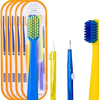 10pcs V-Shaped + U-Shaped Orthodontic Toothbrush Soft Bristle with Telescopic Intertooth Brush, Cepillo Ortodoncia 5 Set