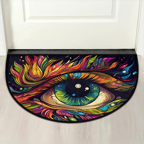 Miniatura 253 de Pardick Money - Tapete semicircular de billete de 100 dólares, antideslizante, duradero, lavable, para sala de estar, dormitorio