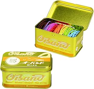 輪ゴム オーバンド ゴールド缶 30g #16 8色ミックス GG-040-MX 共和 少量 カラフル 色つき カラー ゴムバンド 収納 入れ物つき