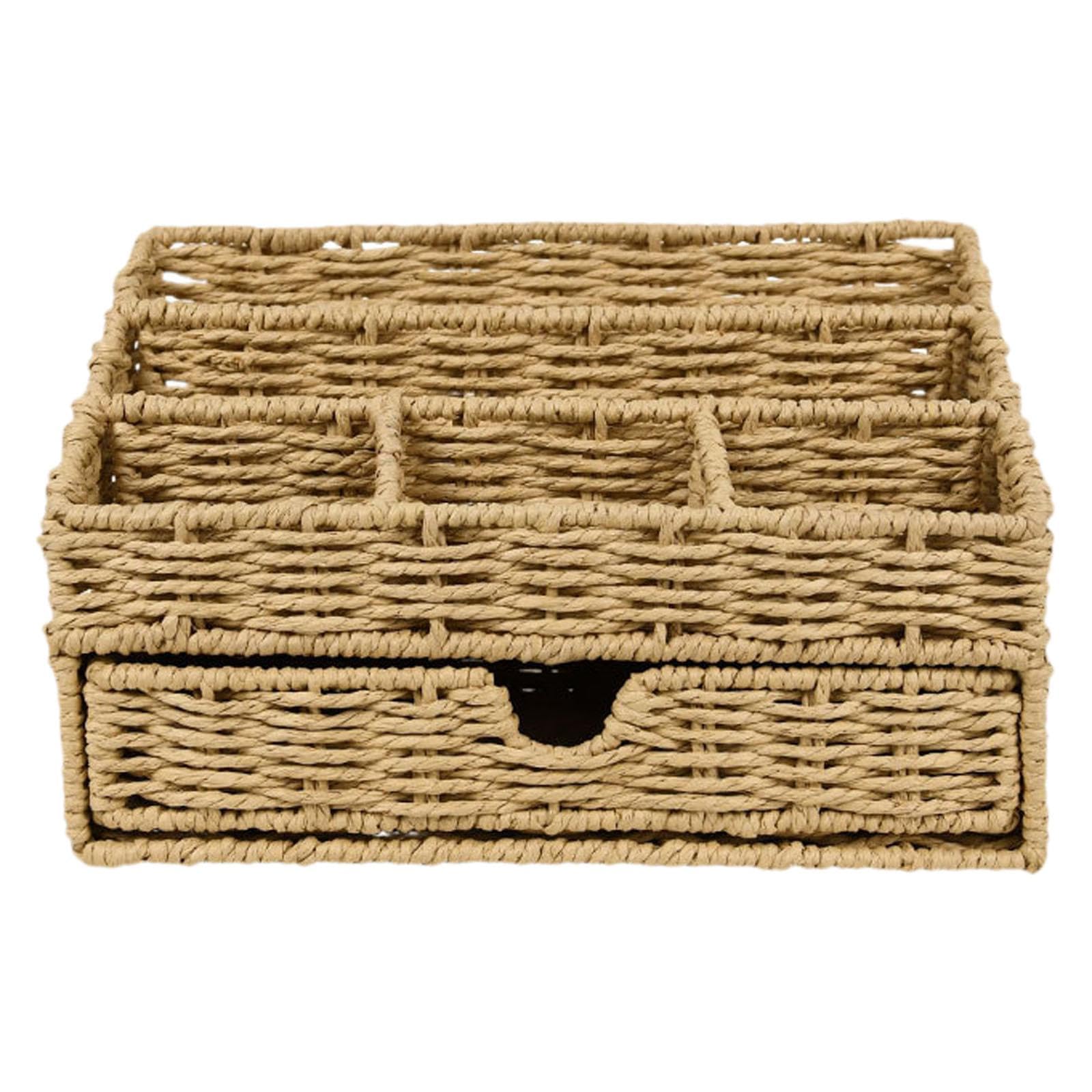Woven Storage Basket Sturdy Rustic Decorative for Cabinet Countertop Kitchen|Home & Garden| Household Supplies & Cleaning| Home Organization| Storage Boxes-picture-25