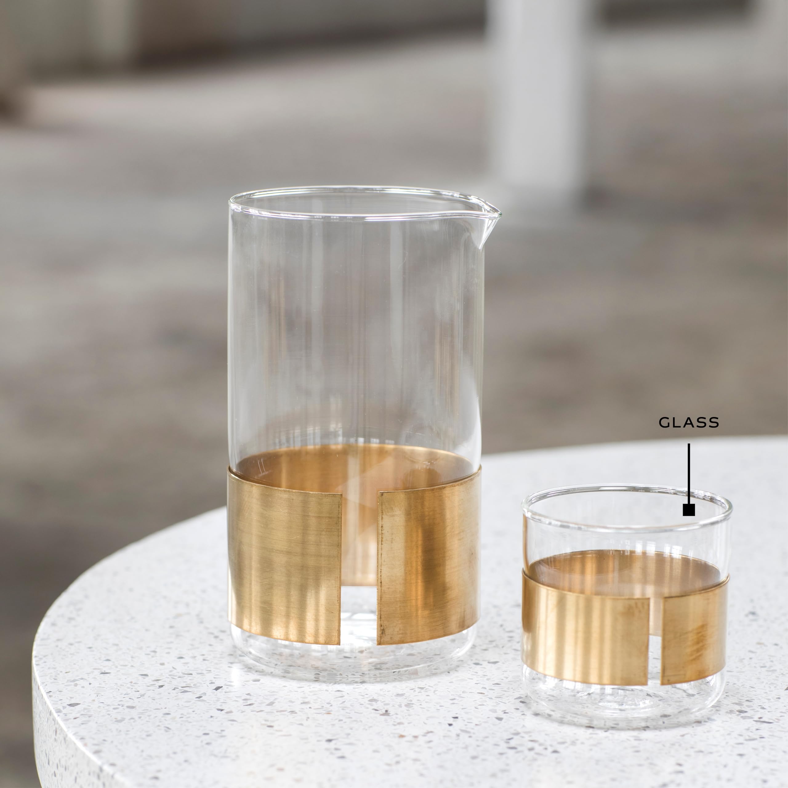 Serax Miedziana szklanka na wodę | Chemistry Copper by Niels Datema | przezroczyste szkło do zimnych napojów, idealne do wody, soku lub piwa