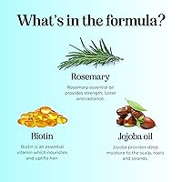 Vista 5 de Juego de champú y acondicionador de romero y biotina - Champú y acondicionador voluminizadores para cabello fino para mujeres y hombres