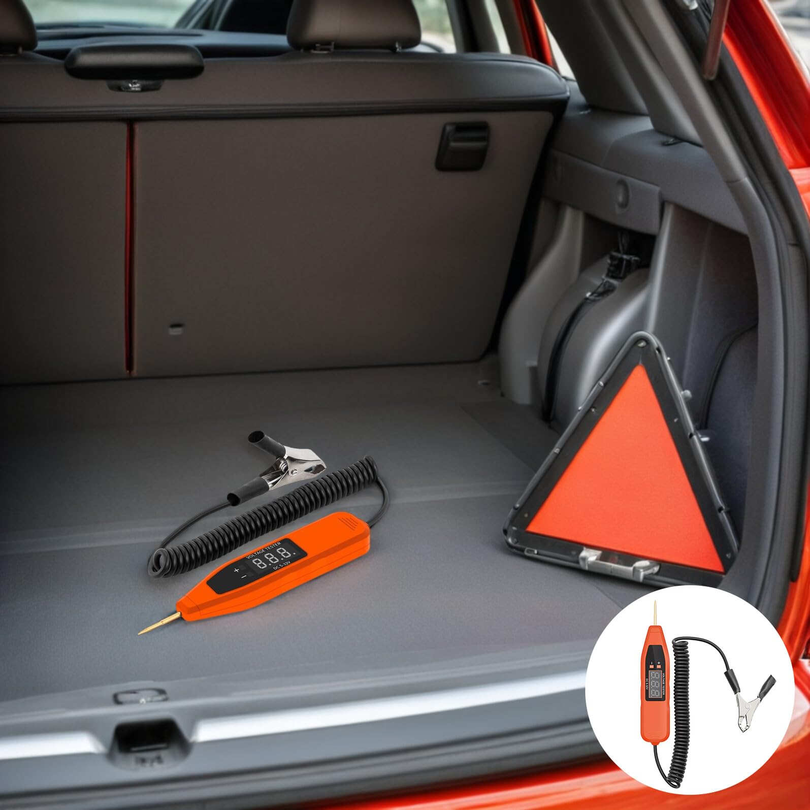 Hemobllo Probador de Fusibles para Coche 5-32v Compacto Diseño Portátil y Materiales Abs para Diagnóstico Eléctrico y Prueba de Voltaje Automotriz