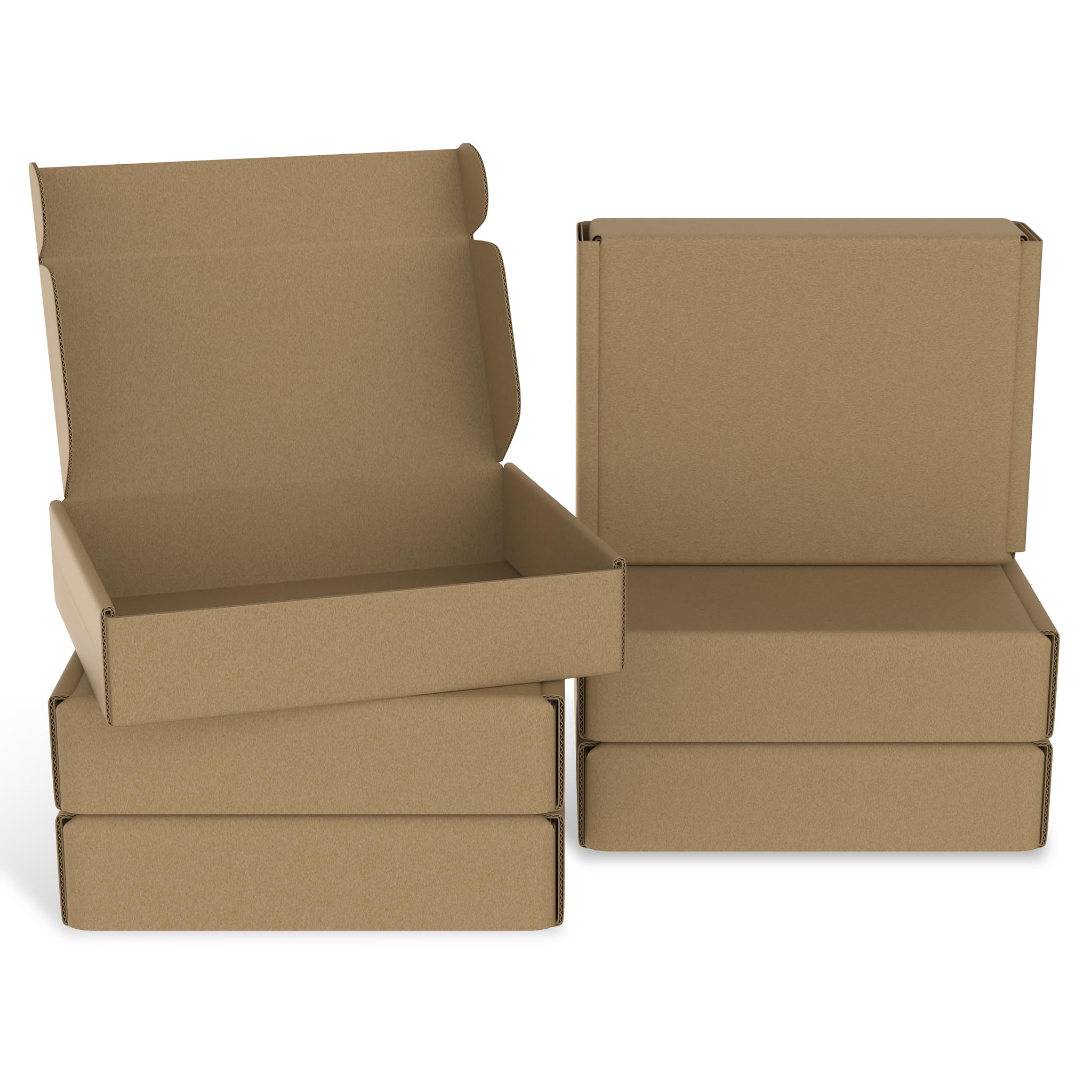 FIVMEN 20 pezzi Maxi casella postale 200x150x50 mm, scatola di spedizione, cartone, spedizione postale, in cartone ondulato, marrone, scatola pieghevole, scatola piegata, fino a 8 kg di capacità di