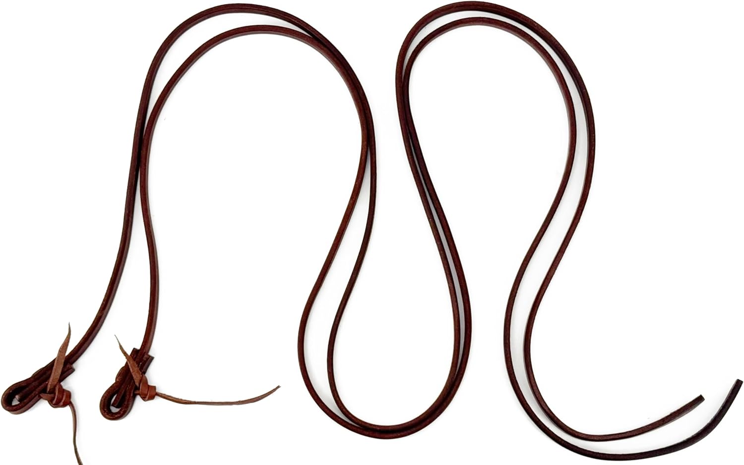 Jeereal Leather Split Reins, Heavy Oil Weighted 15oz, 6.0mm Thickness, Broken in,1/2" Width Supple Leather Reins for Western Horse ProTack