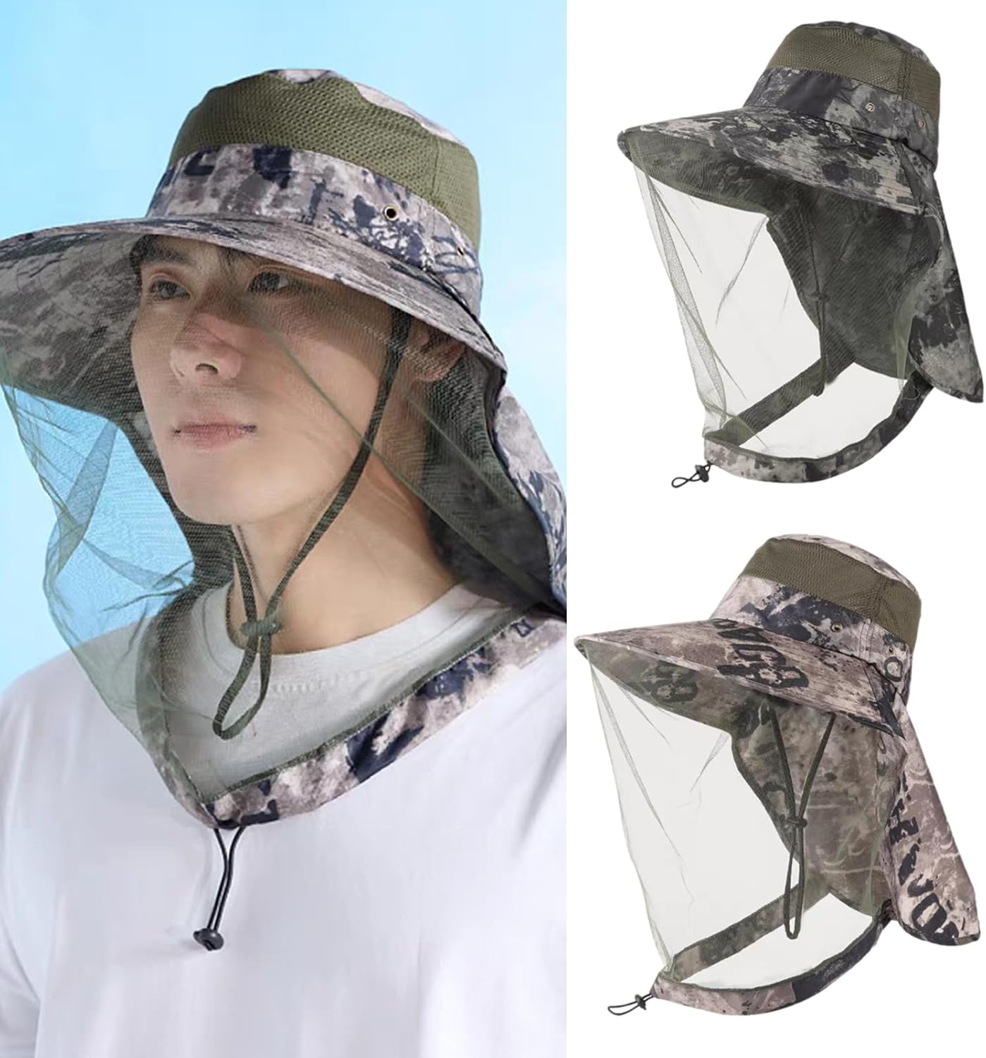Styles Sun Protecting Hat Curtain Integrated Design for Outdoor Exploration Hiking Camping and Farming Outdoor