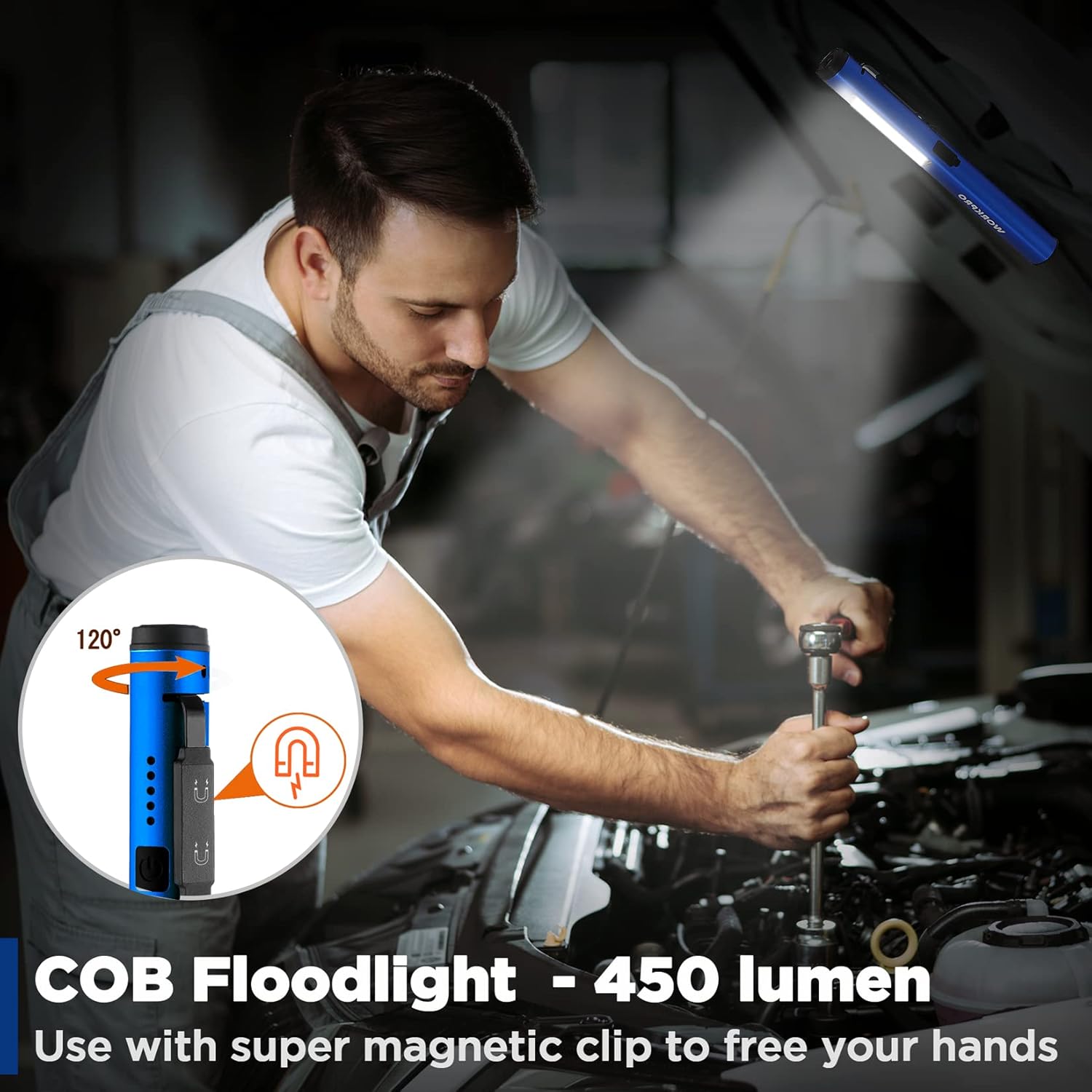 WORKPRO Rechargeable Penlight with EverBrite Headlamps Rechargeable