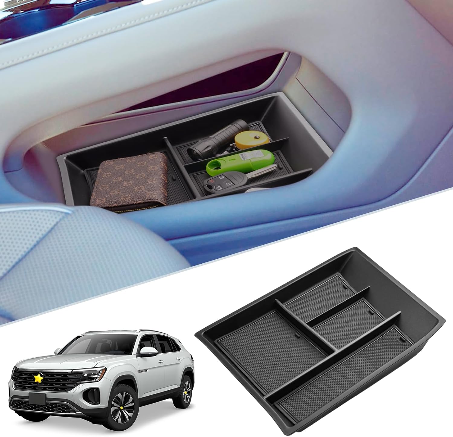 SKTU for 2024 VW Atlas Center Console Organizer 2024 V W
