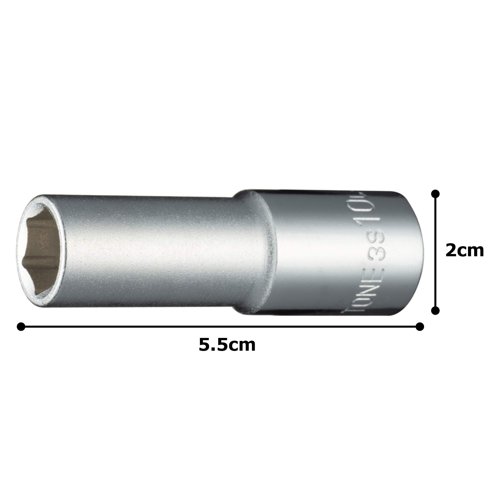 Tone 3/8-Inch Drive Hex Socket – 11 Mm Width, 0.4 Inch – Manual Tool For Tightening & Removing Hex Screws