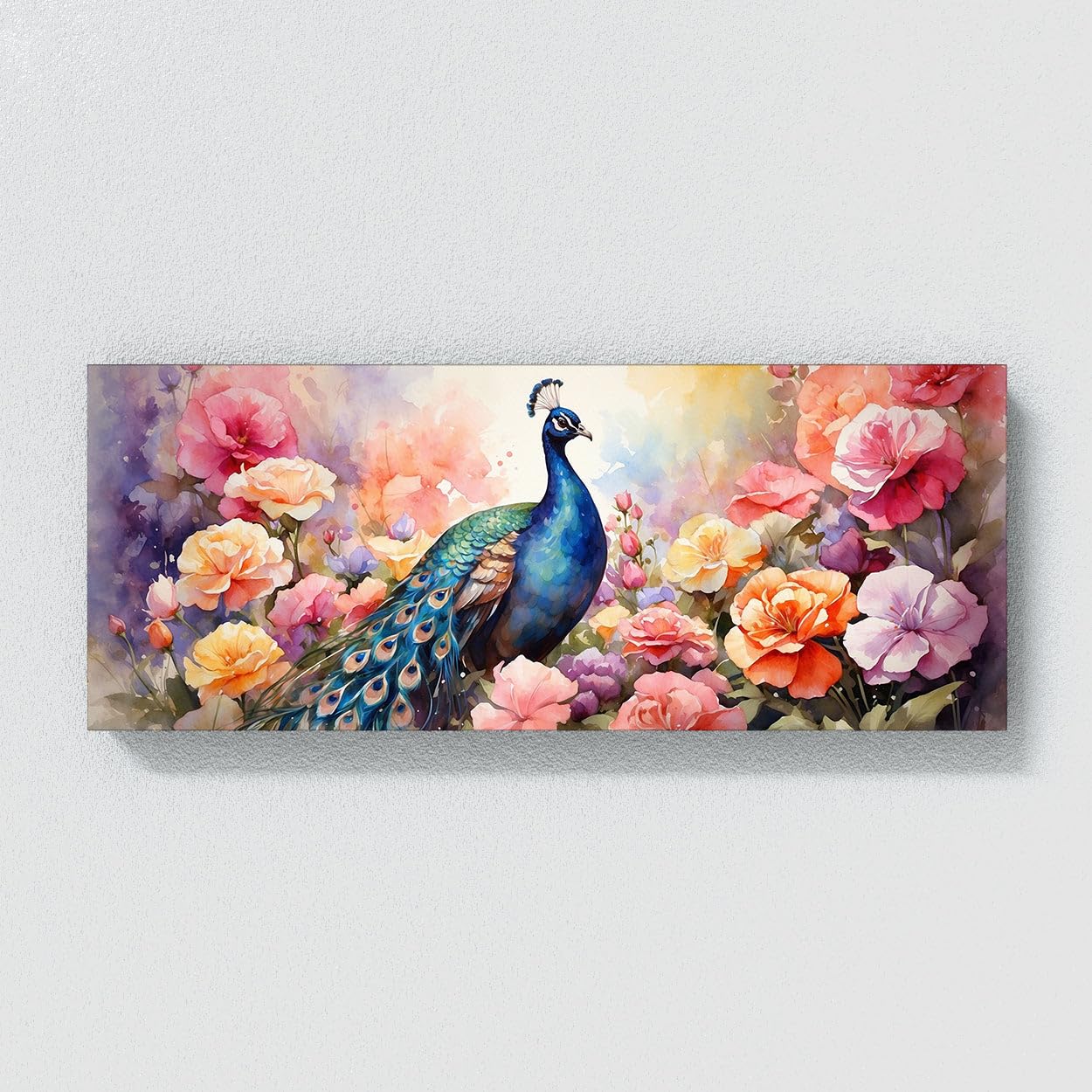 画材 Peacockesque Amazon.com: Sense Canvas Peacock Elegance 56 Canvas Art